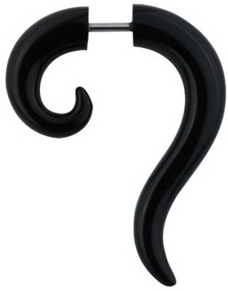 Fake Curl Piercing - Svart