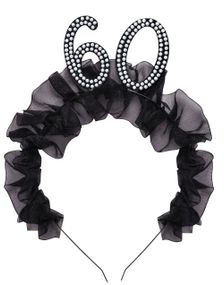 60 År - Pannebånd med Rysjer og Perler
