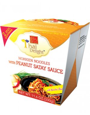 Thai Delight Mikronudlar - Hokkien Noodles med Peanut Satay Sauce 330 gram (Thailand)