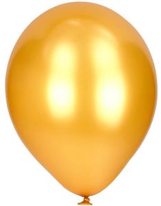 Guldfärgade Metallic Ballonger 23 cm - 100 stk MEGAPACK