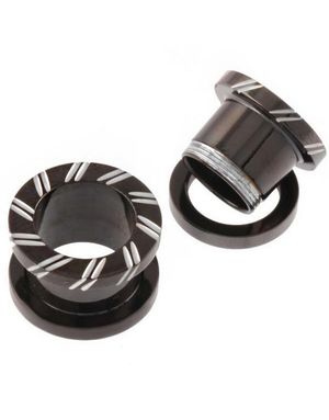 Double Cut PVD - Svart Piercing Tunnel