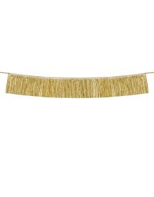 Skinnende Gullfarget Frynsebanner 1,35 meter