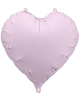 Hjerteformet Matt Lilla Folieballong 45 cm