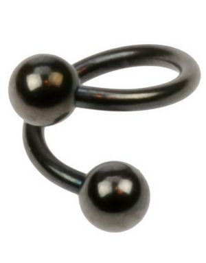 Curved Ögonbrynspiercing i Svart