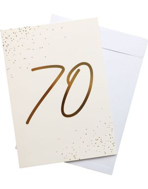 70 År - Kjempestort Gratulasjonskort med Konvolutt i A4 Format