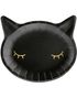 6 stk Svart Katt Papptallrikar 22x20 cm - Pink Halloween