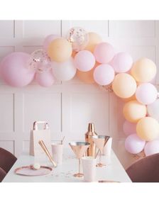 Set Bestående av 60 Ballonger - Blush Hen