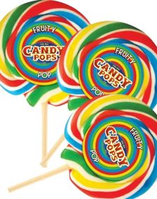30 st Fruity Pops - Stora Handgjorda Loves on a Stick med fruktsmaker 75 gram - Hela lådan 2250 gram