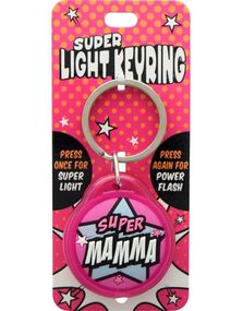Super Mom - Nyckelring med ljus