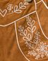Bruna Lederhosen till Dam med Broderi och Fickor