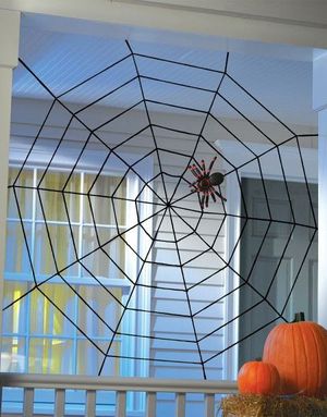 Gigantisk Spindelvävsdekoration 150 cm