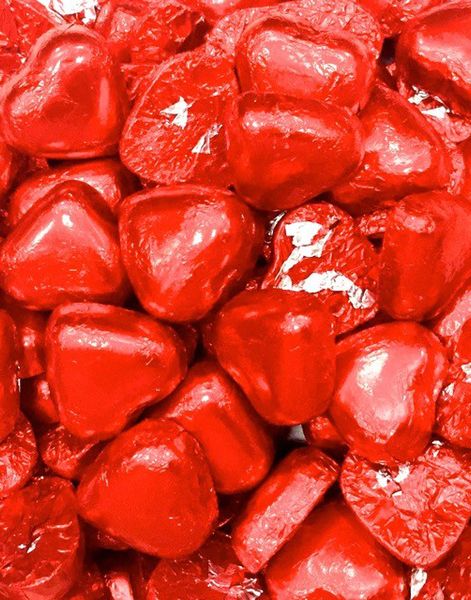 130 stk Hjärtchoklad med Vit Hasselnöt-Kräm - Stor Påse 1 kg