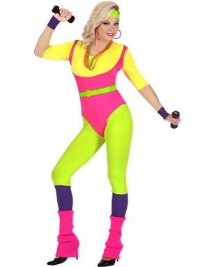 80-tals Aerobics Instruktör Dräkt