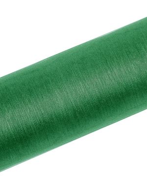 MÖRK GRÖN Genomskinlig Organzalöpare 16 cm x 9 meter