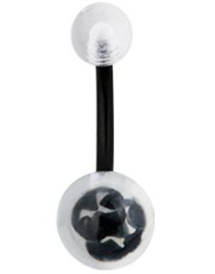 Cross Svart Navelpiercing