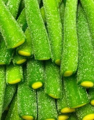 5,4 kg Dulce Plus Giant Sour Apple Cables / LANGE Sure Eplestenger - 60 stk på 90 gram hver