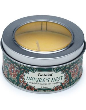 Goloka Nature's Nest Duftlys i Metallbeholder