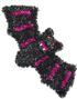 Glitrende Flagermusdekorasjon 46x16 cm