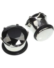 Bright Black Diamond Piercing Plugg