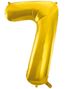 JUMBO Guldfärgade Sifferballonger 0-9 - 86 cm