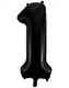 Talet 1 - Svart JUMBO Folieballong 86 cm