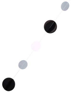 Ballongsvans med Svarta, Silverfärgade och Vita Cirklar 165 cm