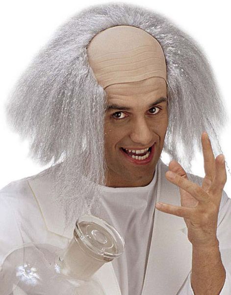 Back to the Future Inspirerad Peruk - Den Galna Professorn