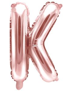 Bokstaven K - Roséguldfärgad 35 cm Folieballong