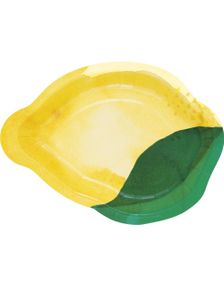 8 stk Sitron Formet Papptallerkener 23 cm - Summer Fruits