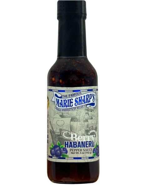 Marie Sharp's Berry Habanero Hot Sauce - Søt og Sterk Habanero Chilisaus med Bærsmaker 142 gram (Belize)