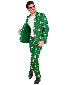 UV Glow Kostymdress til Herre med Nisse og Julemotiver