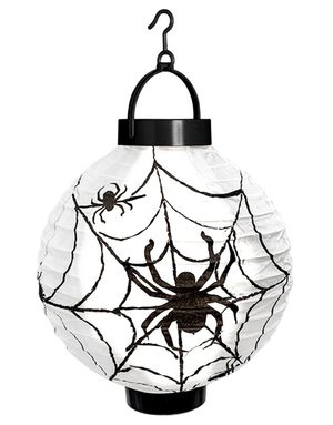 Lanterna med Spindelmotiv och LED Ljus 20 cm