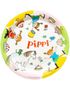 8 stk Pippi Langstrømte & Co Papptallerkener 23 cm