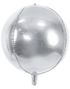 Silverfärgad Metallisk Orbz / Ballongbubbla 40 cm