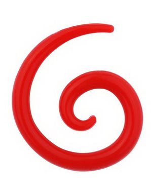 Curl Expander - Röd Silikon Öronpiercing