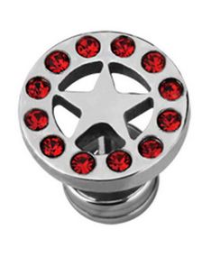 Diamond Red Star - Fejkpiercing