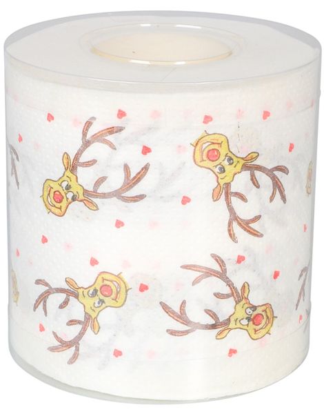 Toalettpapper / toalettpapper med Rudolf-motiv