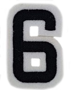 Talet 6 - 5 cm Strykmärke