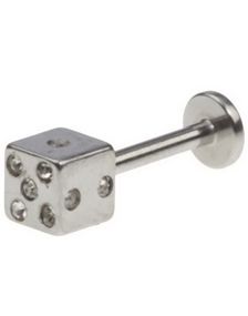 Labret med Tärning - 1,2 x 8 mm