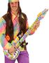 Uppblåsbar Hippiemönstrad Elgitarr - 105 cm