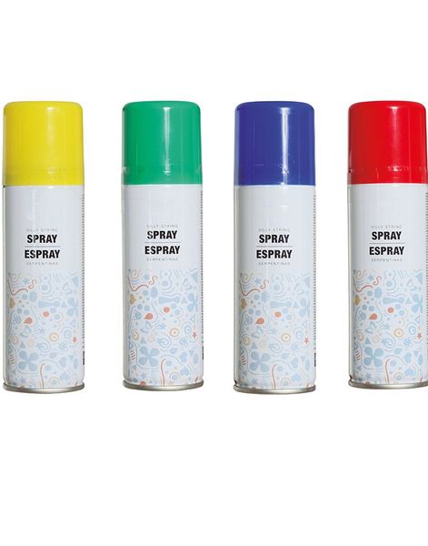 Silly String / Serpentine Spray i olika färger