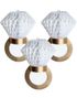 3 Stk Diamantringer - Honeycomb Dekorasjon 28 cm
