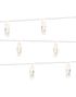 Ljusslinga med 10 LED Klädnypor 140 cm