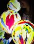 5 stk Ballonger med LED Lys - Flerfarget Marmor -illoms