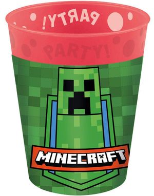 4 stk Minecraft Gjenbrukbare Kopper i Plast 250 ml