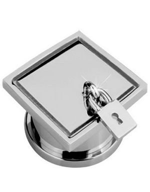 Silverfärgad Piercing Plugg med Hänglås