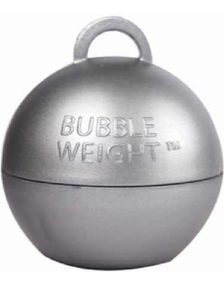 Bubble Weight - Silverfärgad Ballongvikt med Fästring