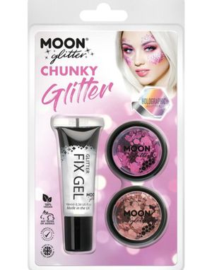 2 stk Glitter Shakers i Rosa och Rose Guldfärg med Glitterlim