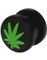 Svart Piercing Plugg med Pot Gummi Tryck