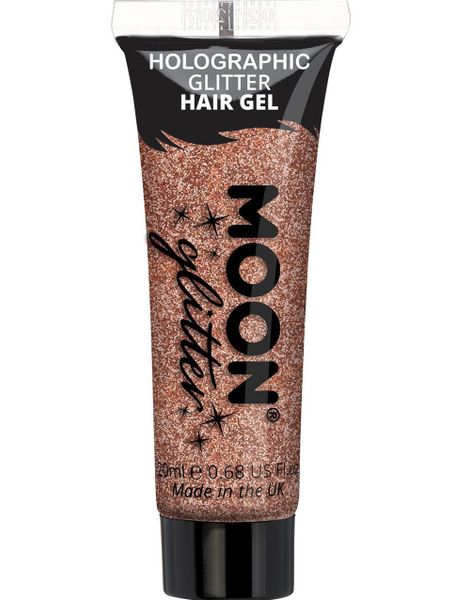Rose Guldfärgat Holografisk Glitter Hårgele 20 ml